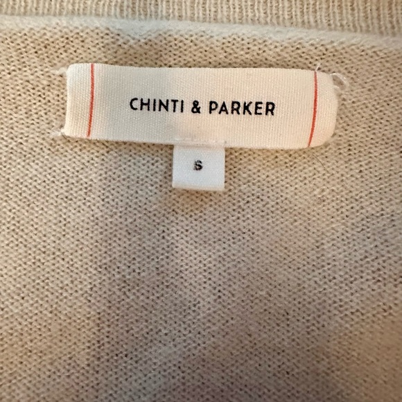 Chinti & Parker Striped Wool & Cashmere Cardigan Size S - Picture 2 of 6